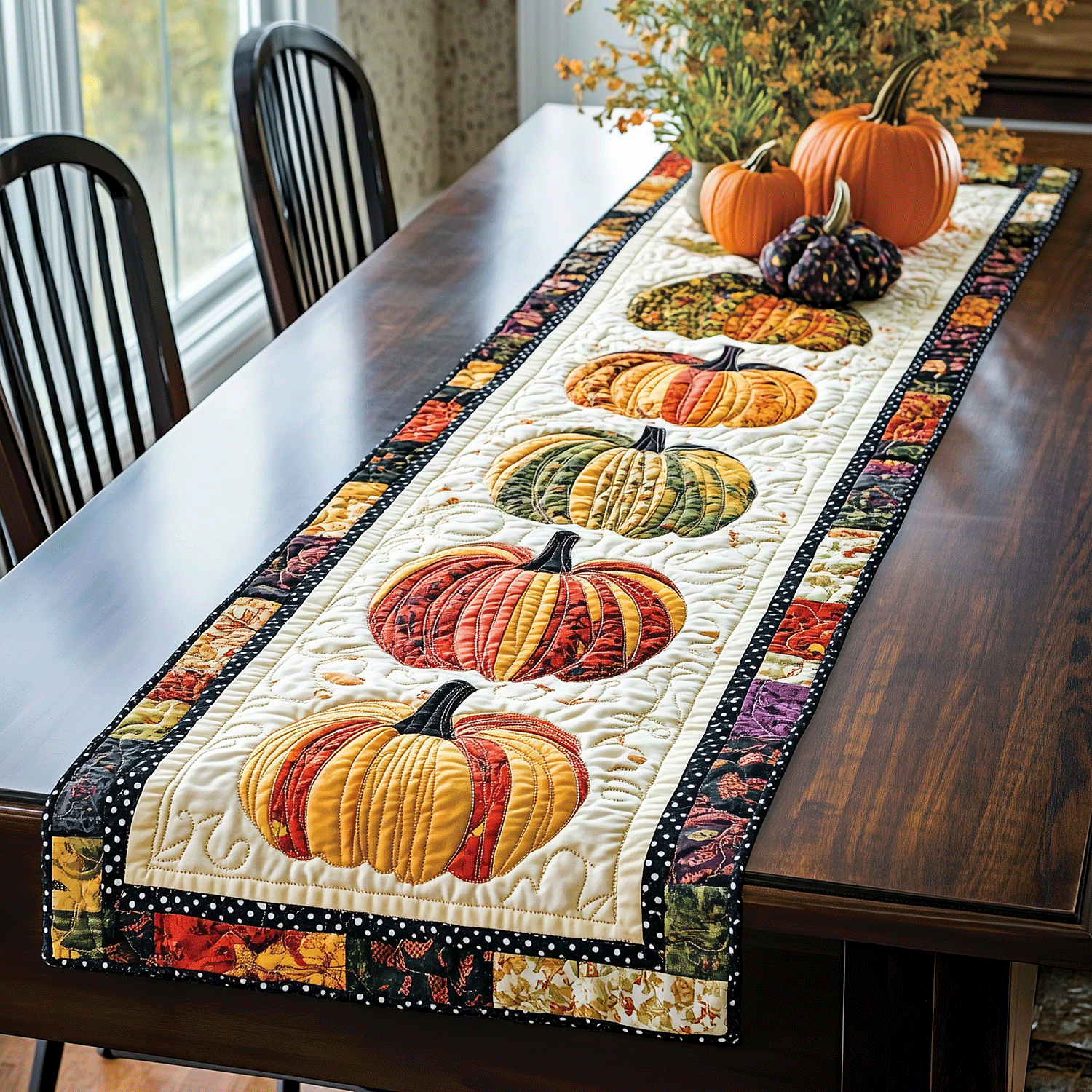 Spooky Harvest Quilted Table Runner Scary Table Decorations Gift Ideas Halloween Spooky Harvest Quilted Table Runner Scary Table Decorations Gift Ideas Halloween