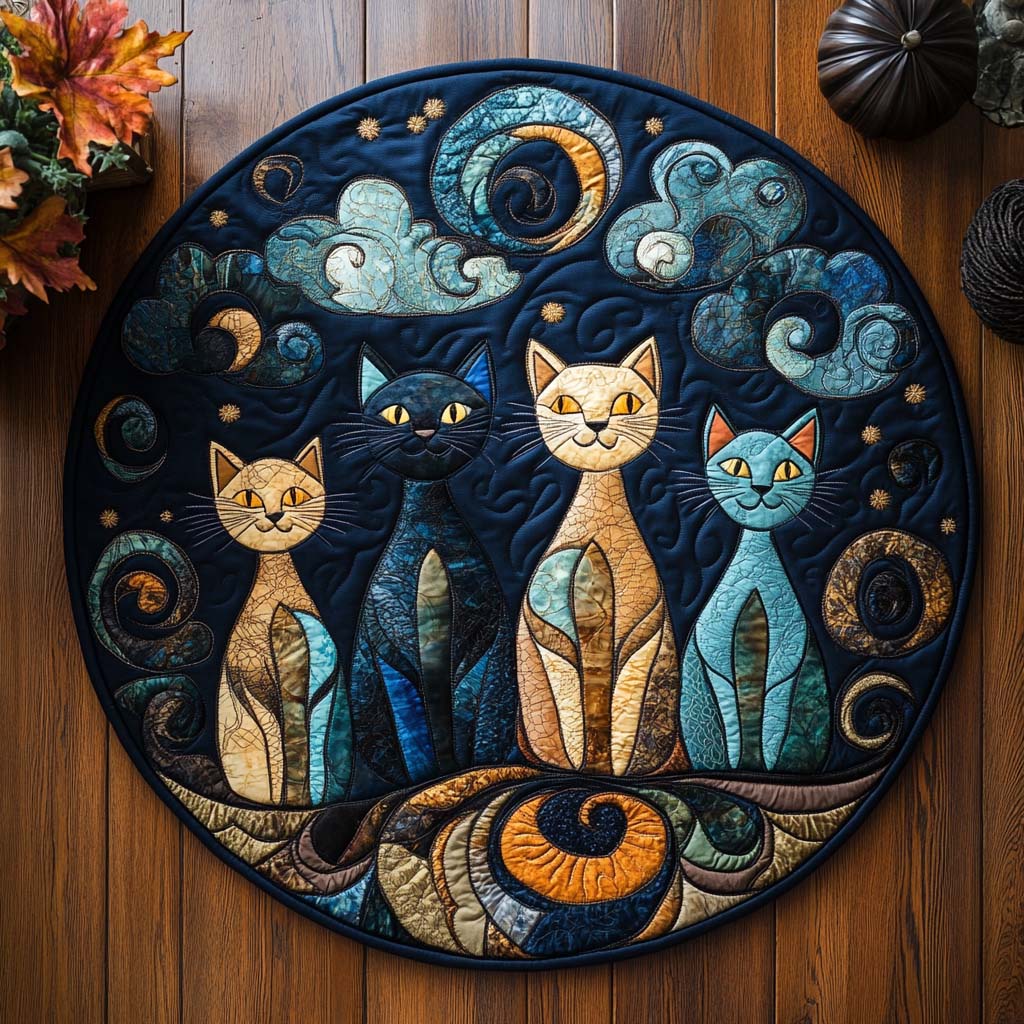 Spooky Twins Quilted Round Mat Halloween Living Room Decor Ideas Halloween Ideas For Gifts