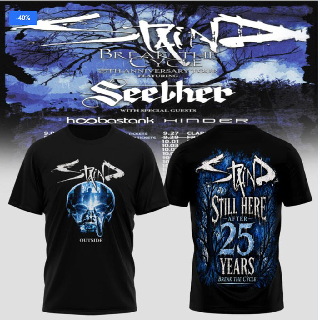 Staind Break The Cycle 25th Anniversary Tour T-Shirt Staind Merch Gifts For Music Lovers Staind Break The Cycle 25th Anniversary Tour T-Shirt Staind Merch Gifts For Music Lovers
