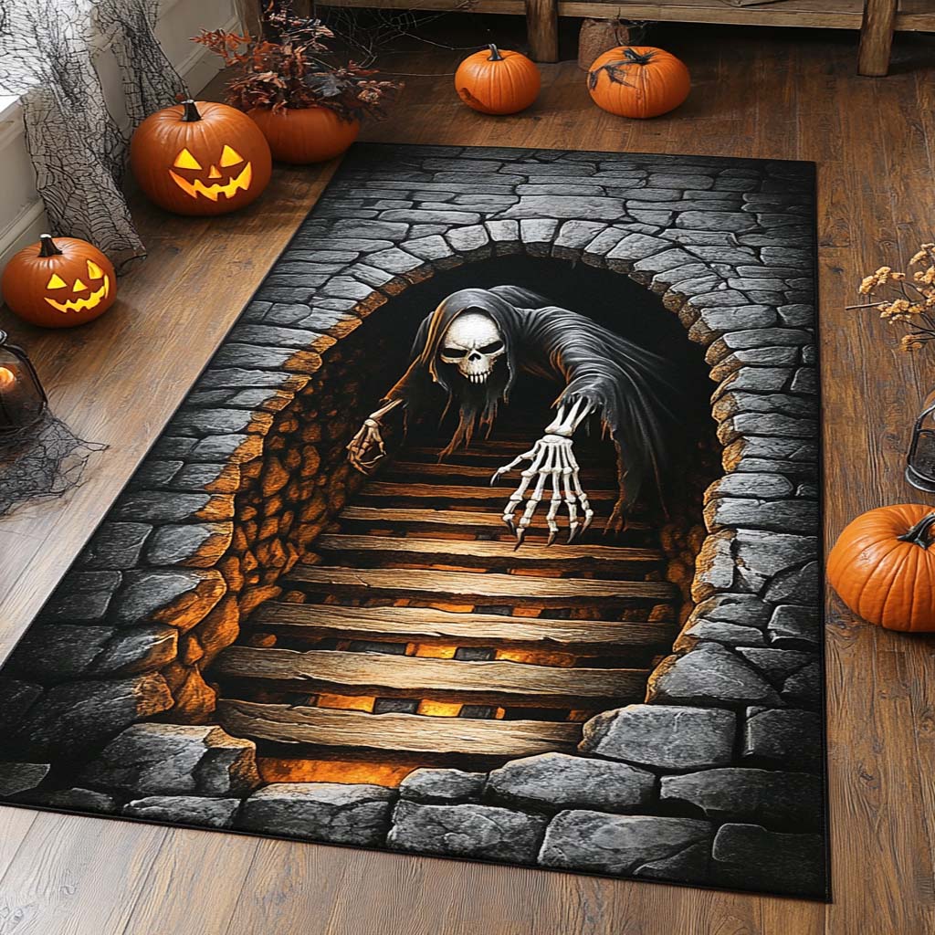 Stairway Reaper Area Rug Hanging Ghost Decoration Halloween Themed Gifts