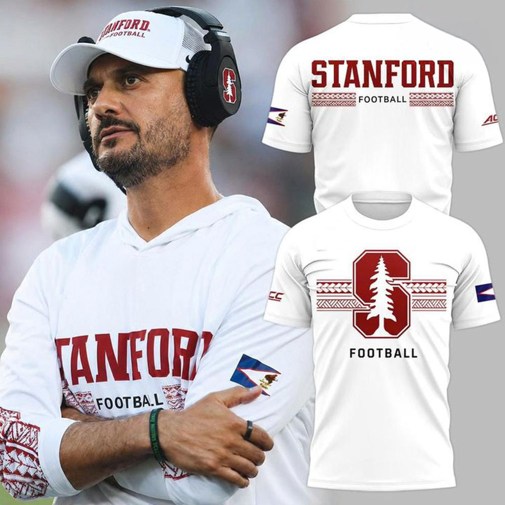 Stanford Cardinal Football Coach Tavita Pritchard 2026 T-Shirt Stanford Cardinal Merch White