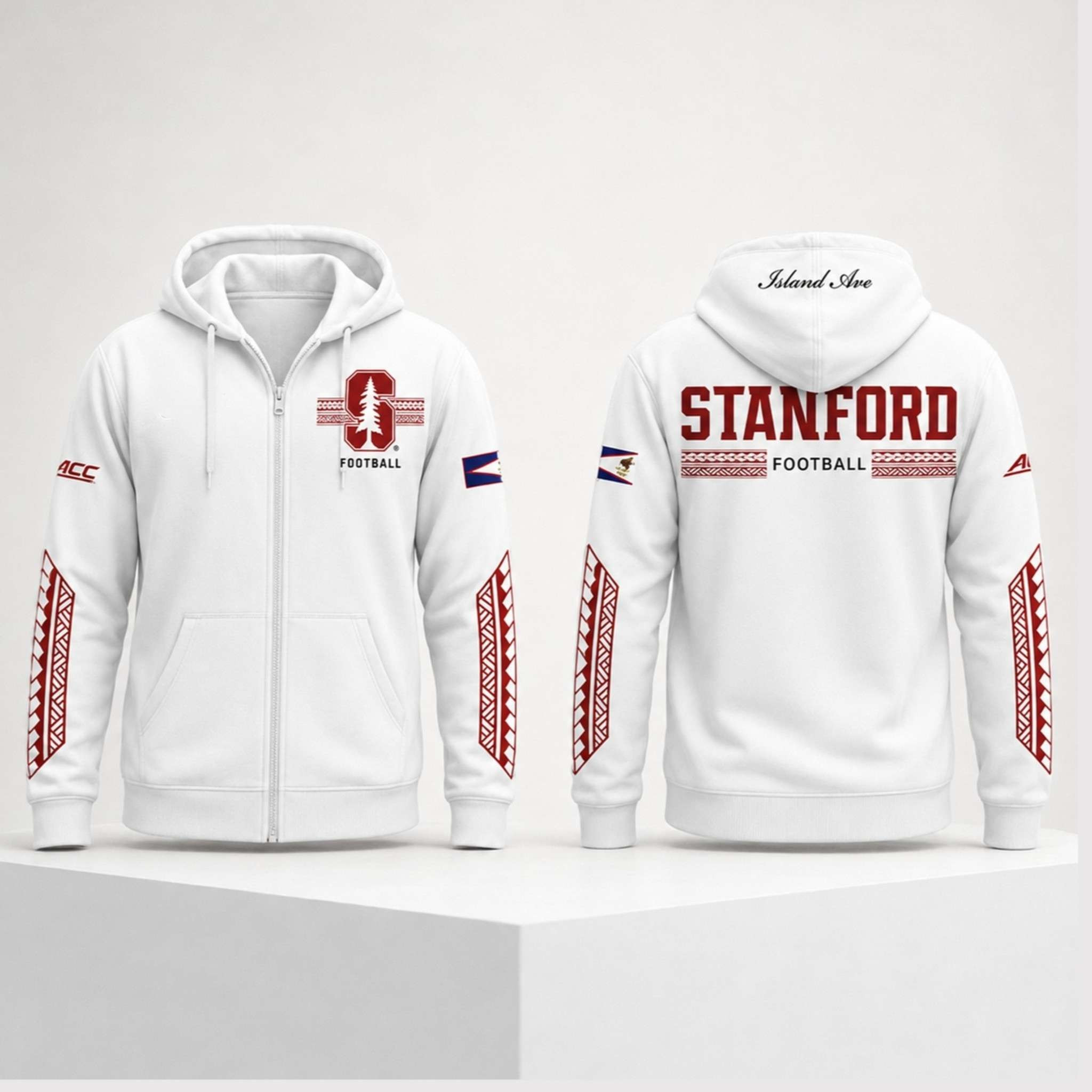 Stanford Cardinal Football Coach Tavita Pritchard 2026 Zip Hoodie Stanford Cardinal Merch
