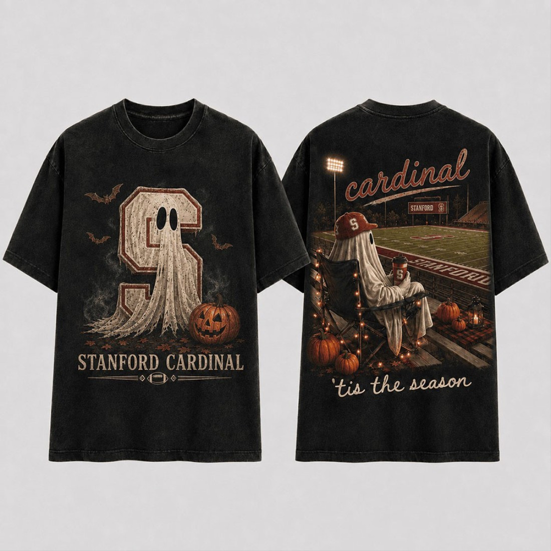 Stanford Cardinal Halloween Ghost T-Shirt Tis The Season Shirt Stanford Cardinal Merch Fan Gift