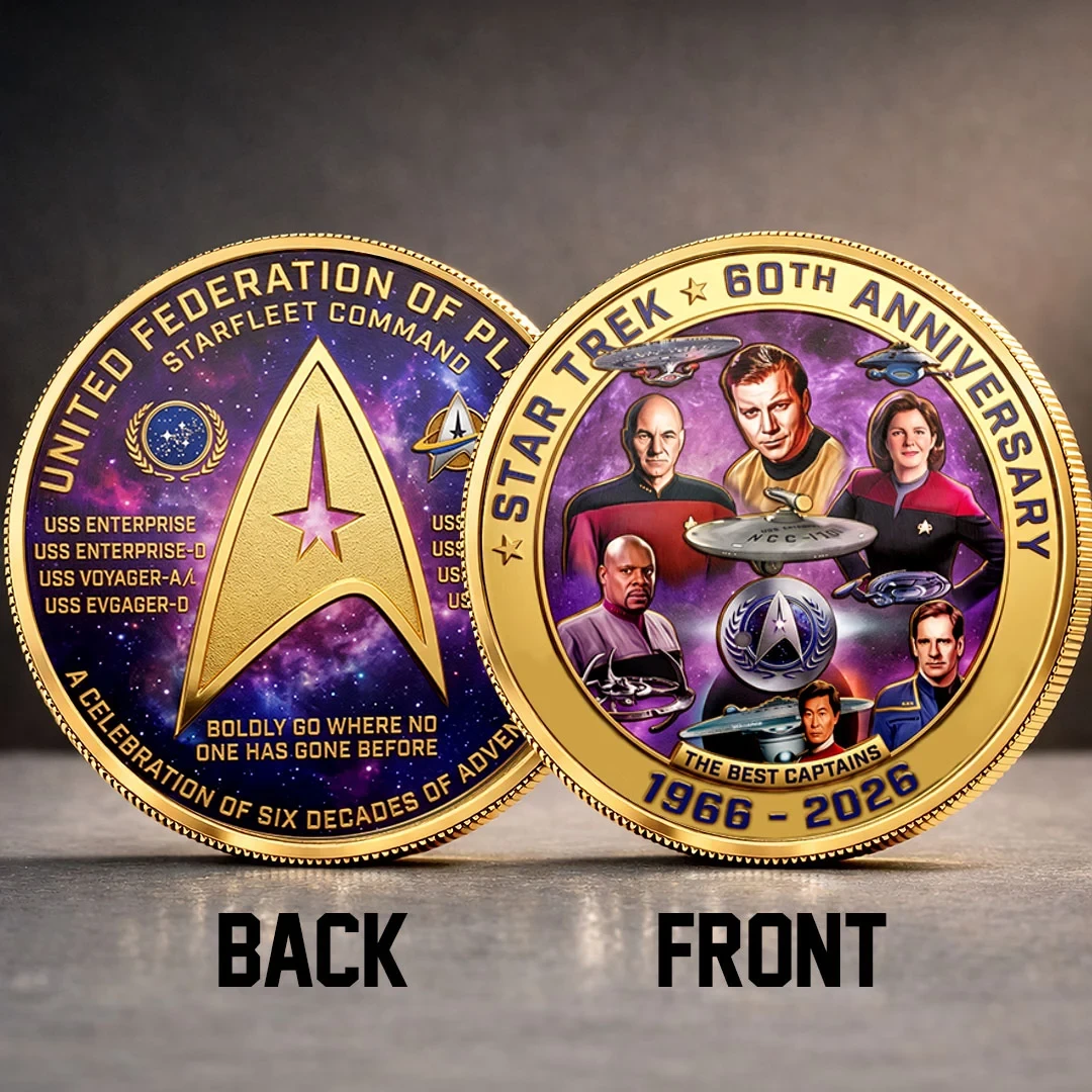 Star Trek 60th Anniversary 2026 Coin The Best Captains 1966 2026 Coin Star Trek Merch Fan Gifts