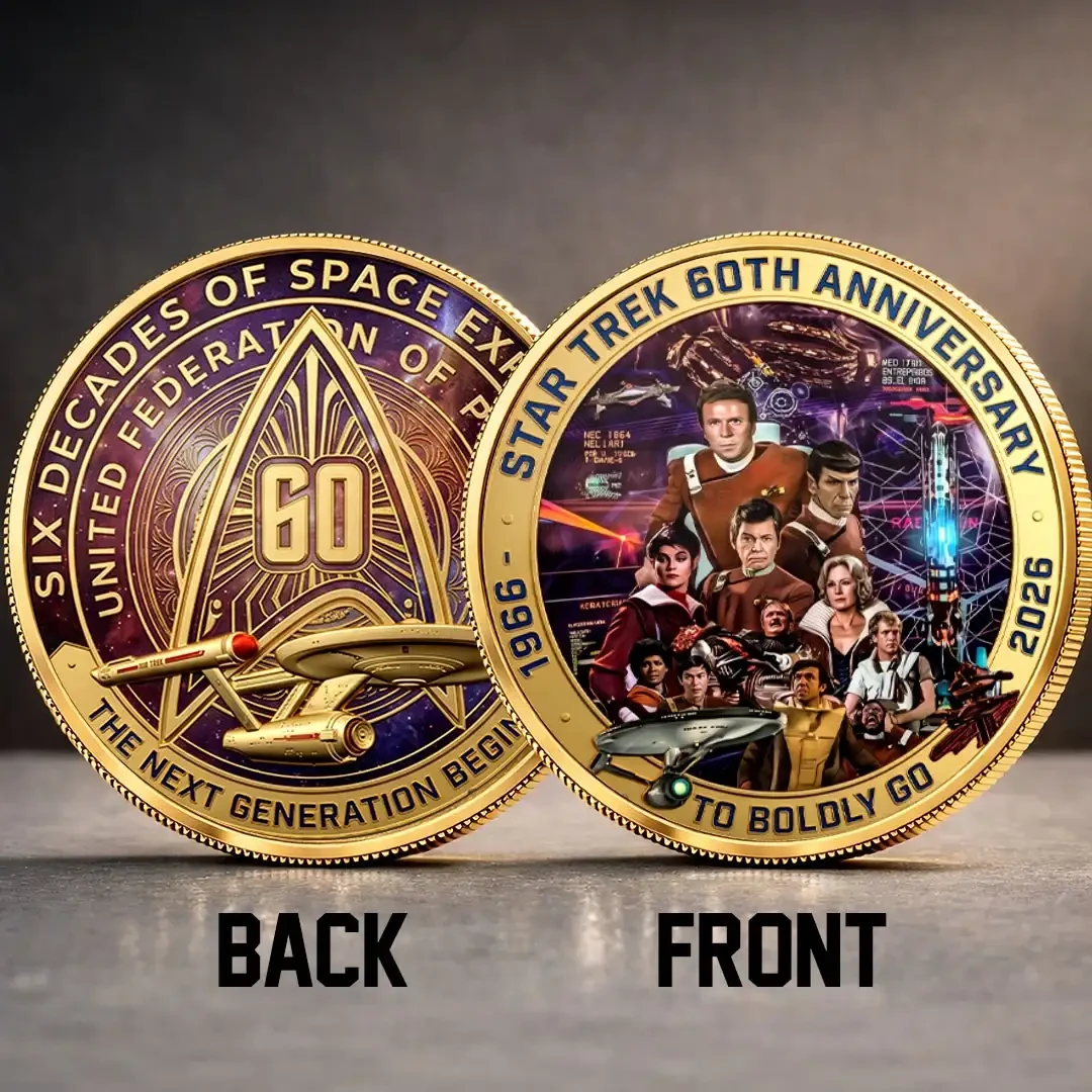 Star Trek 60th Anniversary Commemorative Coin To Boldly Go Star Trek Merch Display Decor Star Trek 60th Anniversary Commemorative Coin To Boldly Go Star Trek Merch Display Decor