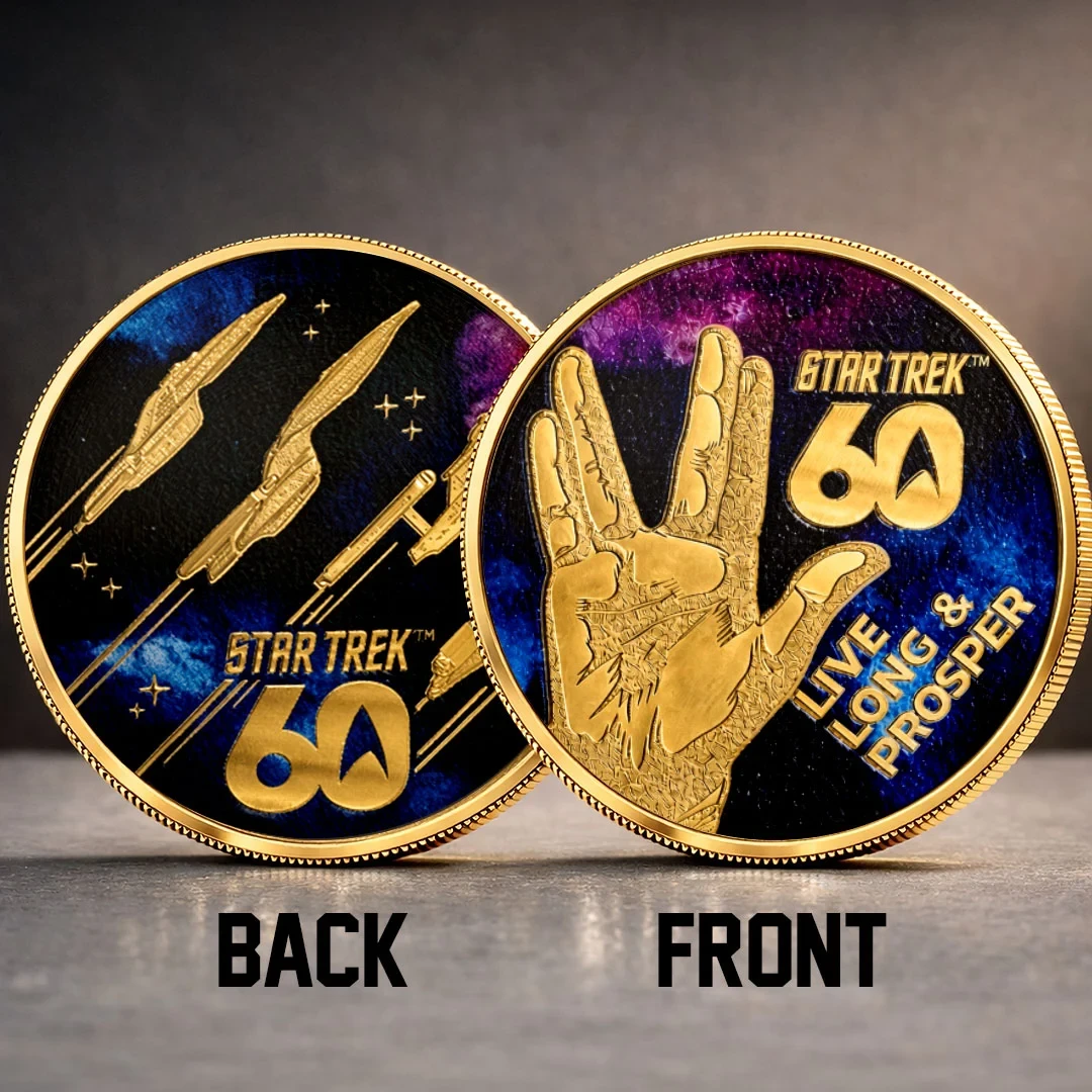 Star Trek 60th Anniversary Live Long And Prosper Coin Collectible Gifts For Star Trek Fans