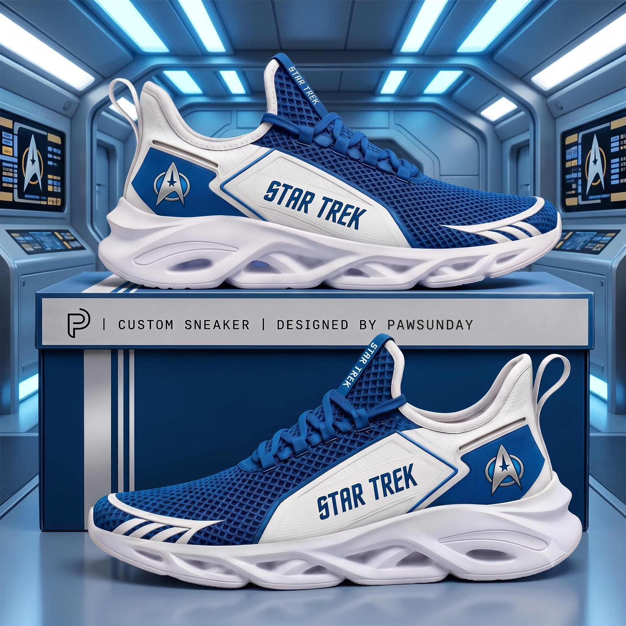 Star Trek Merch Starfleet Running Sneakers Sci-Fi Athletic Shoes Gifts For Trekkie Fans