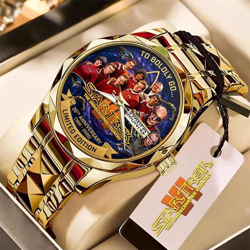 Star Trek VI The Undiscovered Country 35th Anniversary Alloy Luxury Quartz Watch Fan Merch