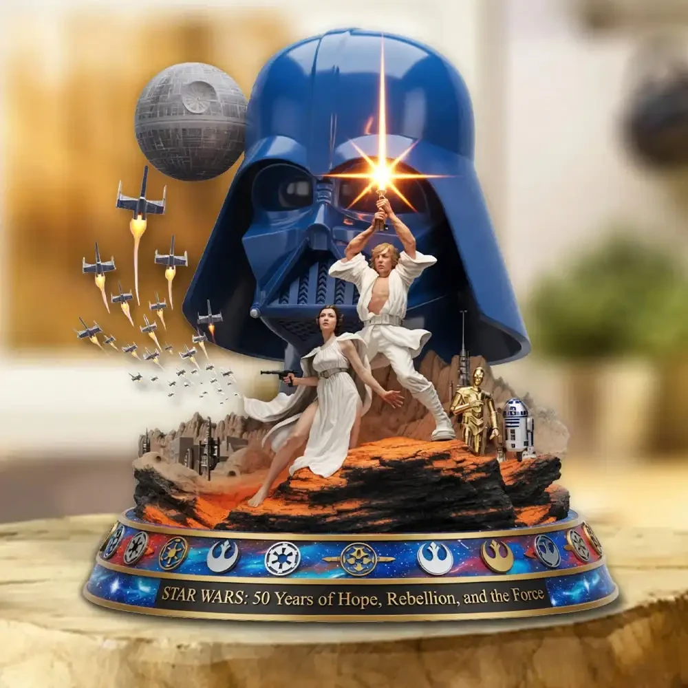 Star Wars 50th Anniversary Acrylic Plaque 50 Years Of Hope Rebellion And The Force Star Wars Merch