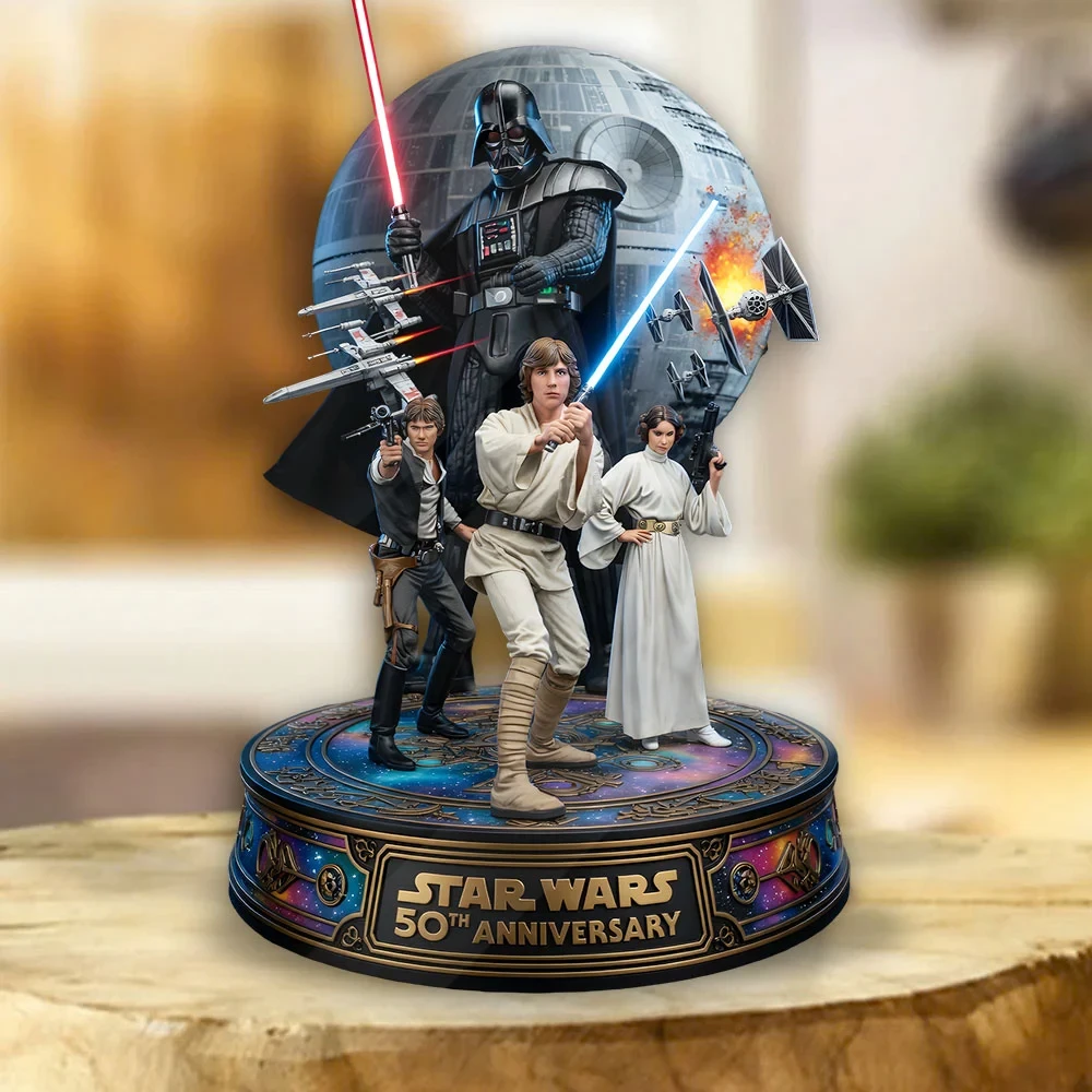 Star Wars 50th Anniversary Acrylic Plaque Desk Decor Star Wars Merch Sci Fi Movie Fan Gifts Star Wars 50th Anniversary Acrylic Plaque Desk Decor Star Wars Merch Sci Fi Movie Fan Gifts