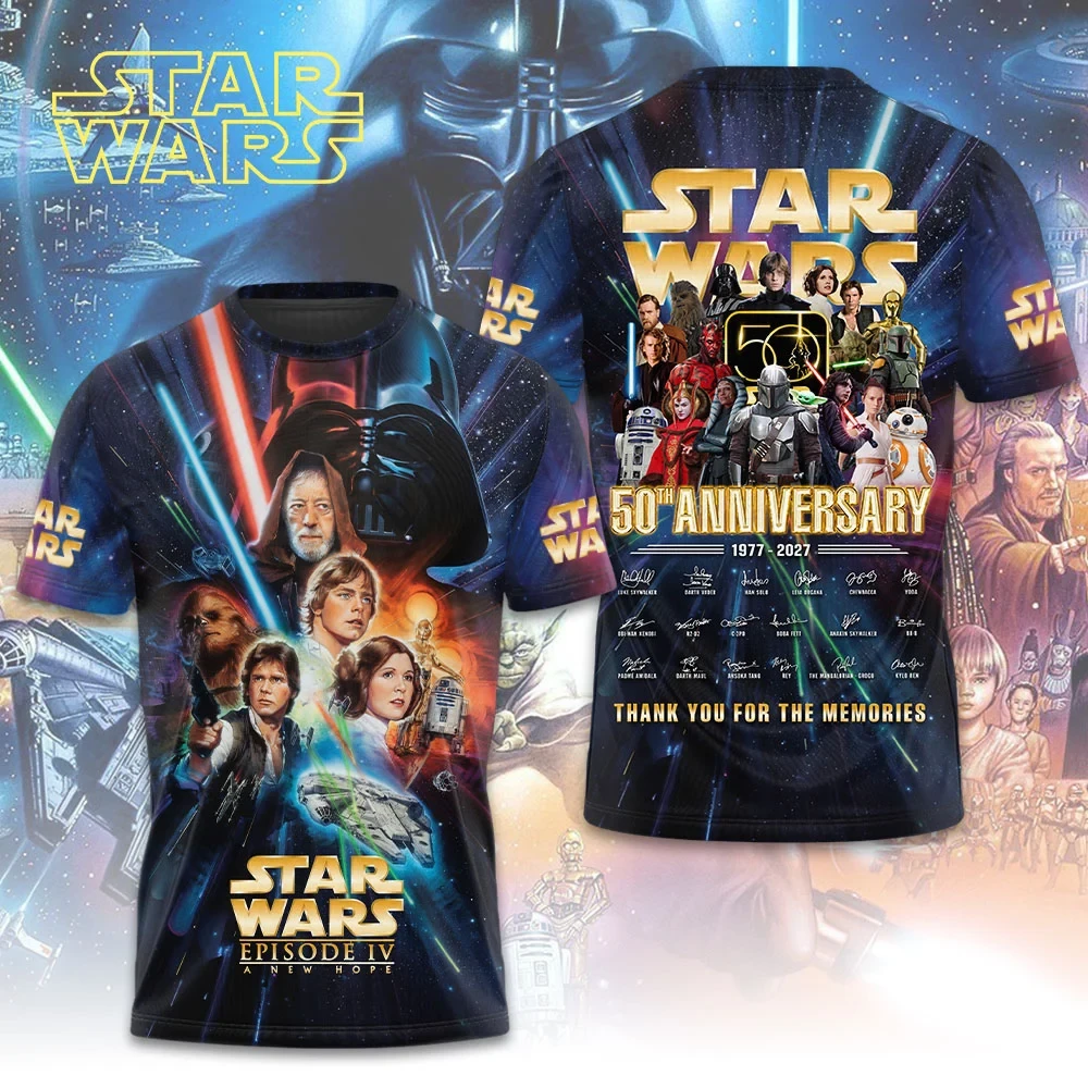 Star Wars 50th Anniversary T-Shirt Star Wars Episode IV A New Hope Merch Movie Fan Gifts