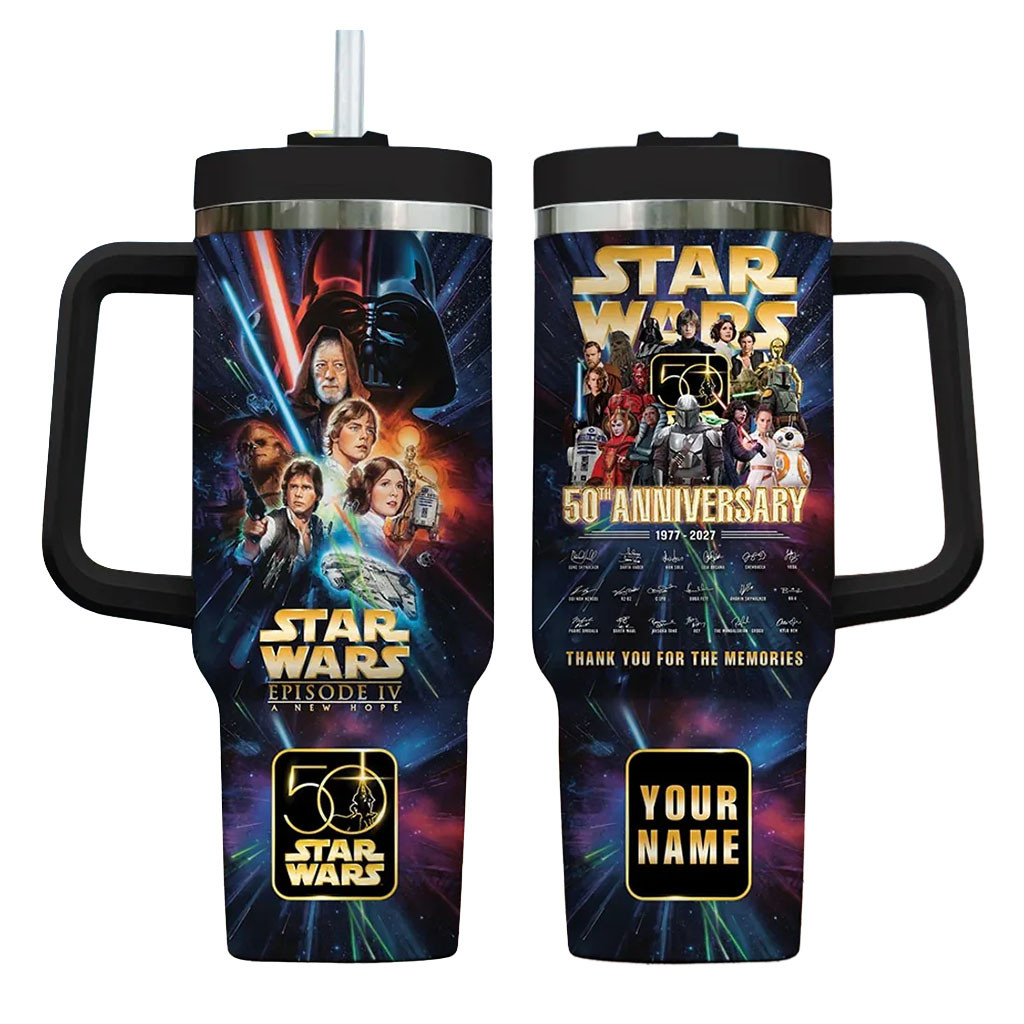 Star Wars Episode IV 50th Anniversary 40oz Tumbler Star Wars Merch Gift for Sci Fi Fans