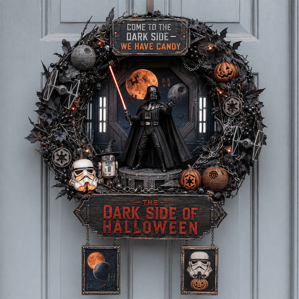 Star Wars Halloween Darth Vader Door Sign The Dark Side Of Halloween Wreath Star Wars Merch Star Wars Halloween Darth Vader Door Sign The Dark Side Of Halloween Wreath Star Wars Merch
