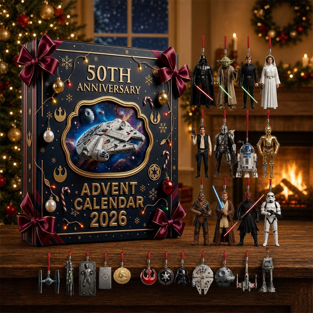 Star Wars Movie 50Th Anniversary Holiday Advent Calendar Xmas Tree Ornaments Star Wars Merch