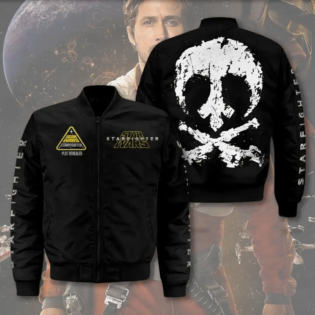 Star Wars Starfighter 2027 Skull Bomber Jacket Star Wars Merch Space Adventure Movie Gift