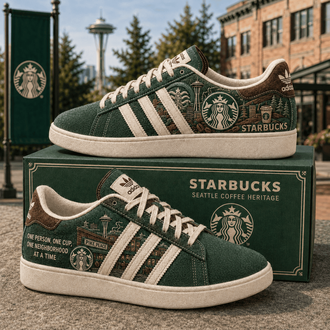 Starbucks One Person One Cup One Neighborhood At A Time Shoes Starbucks Merch Coffee Lover Gift