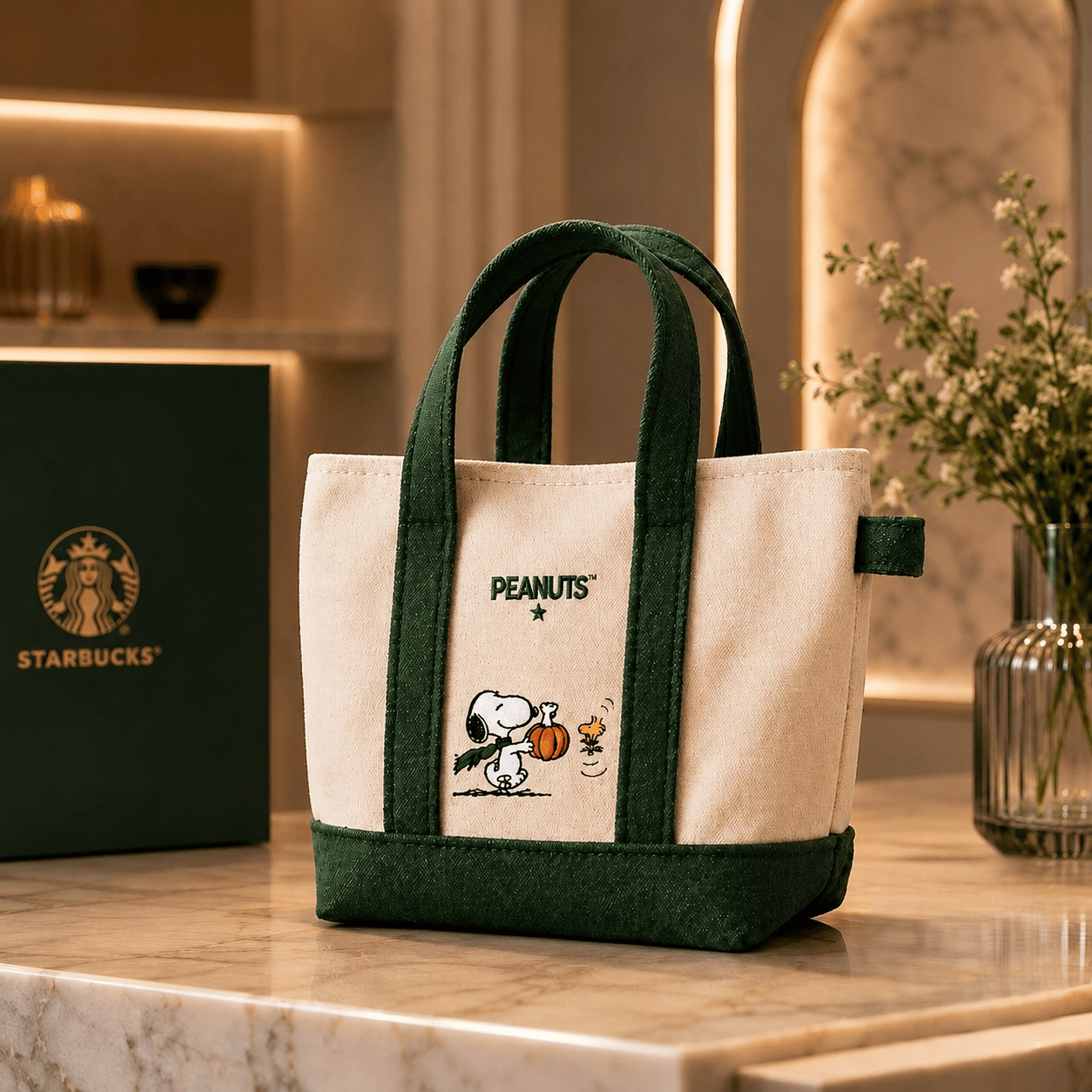 Starbucks Peanuts Snoopy Halloween Tote Bag Autumn Season Merch Gifts For Sisters