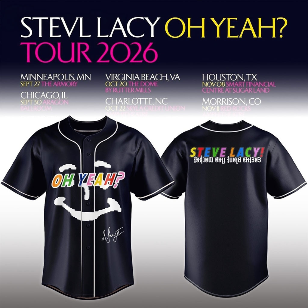 Steve Lacy Merch Oh Yeah Tour 2026 Signature Baseball Jersey Steve Lacy Merch Fans Gifts