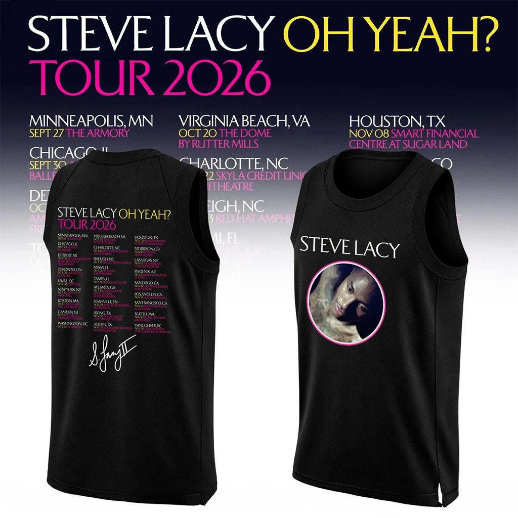 Steve Lacy Merch Oh Yeah Tour 2026 Signature Basketball Jersey Gift For Him Music Lovers
