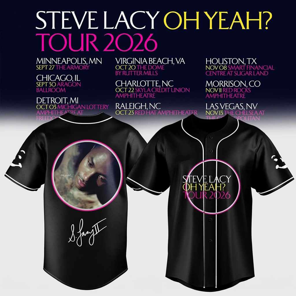 Steve Lacy Merch Oh Yeah Tour 2026 Signature Basketball Jersey Music Fan Gear
