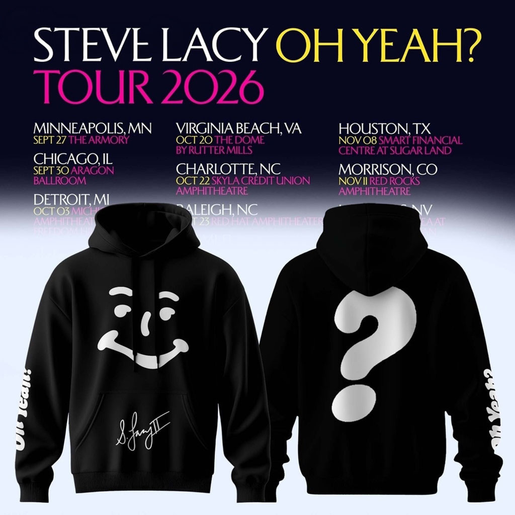 Steve Lacy Merch Oh Yeah Tour 2026 Signature Hoodie Gifts For Music Enthusiasts