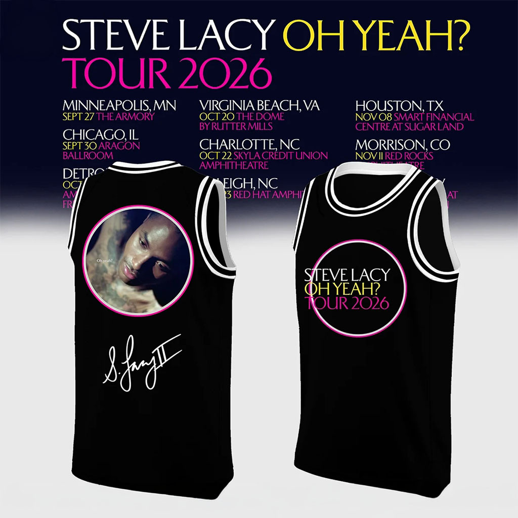 Steve Lacy Oh Yeah Tour 2026 Signature Basketball Jersey Steve Lacy Merch Present For Him