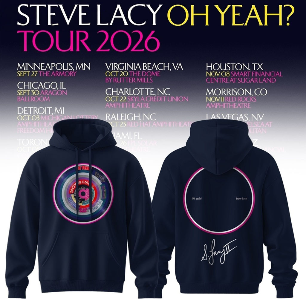 Steve Lacy Oh Yeah Tour 2026 Signature Hoodie Steve Lacy Merch Gift Ideas For Husband
