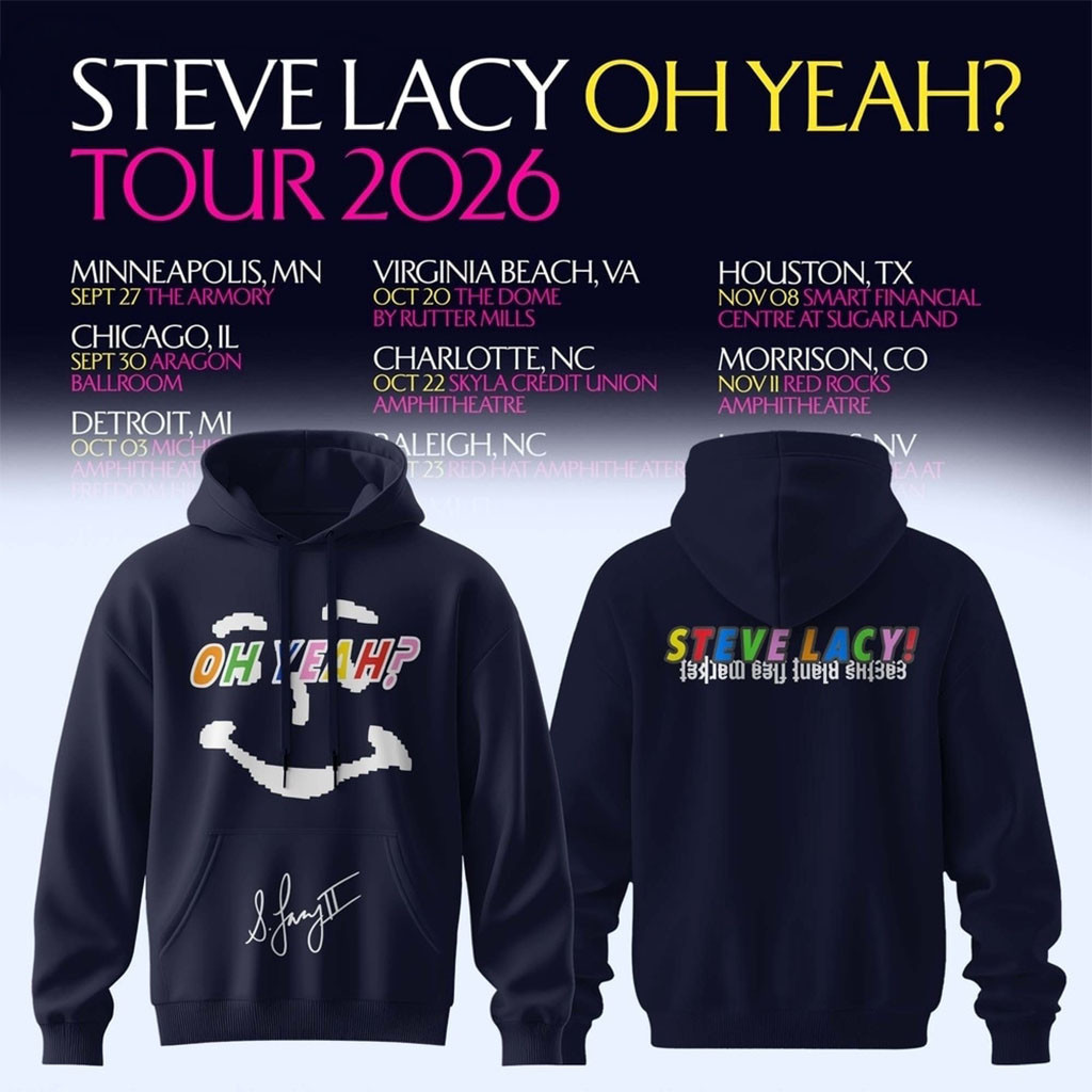 Steve Lacy Oh Yeah Tour 2026 Signature Hoodie Steve Lacy Merch Music Gift Ideas For Guys Steve Lacy Oh Yeah Tour 2026 Signature Hoodie Steve Lacy Merch Music Gift Ideas For Guys