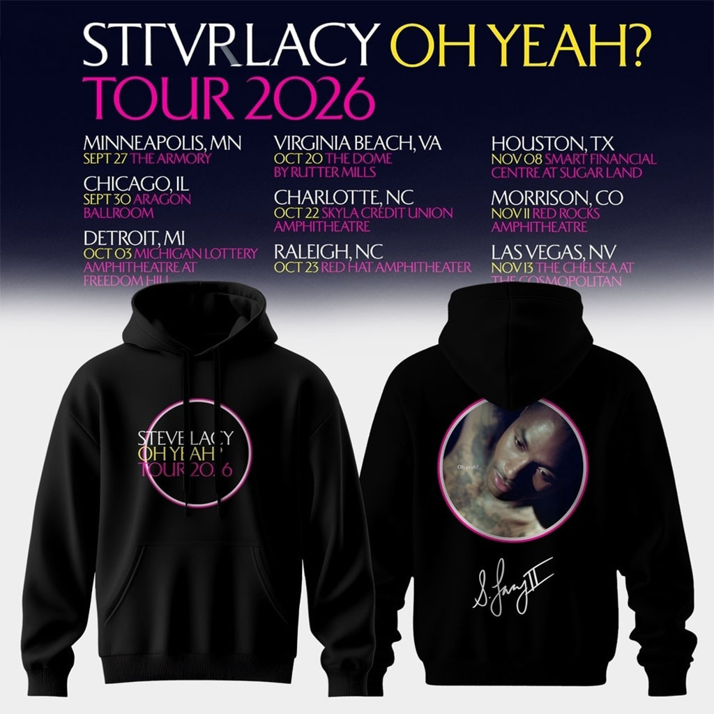 Steve Lacy Oh Yeah Tour 2026 Signature Hoodie Steve Lacy Merch Music Lover Gifts For Him Steve Lacy Oh Yeah Tour 2026 Signature Hoodie Steve Lacy Merch Music Lover Gifts For Him
