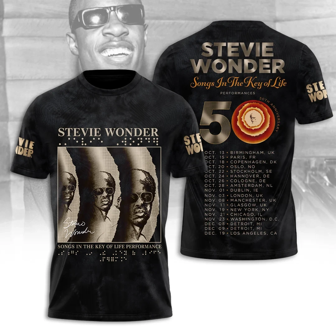 Stevie Wonder Merch Songs In The Key Of Life 50Th Anniversary Tour T-Shirt Gift For Music Stevie Wonder Merch Songs In The Key Of Life 50Th Anniversary Tour T-Shirt Gift For Music