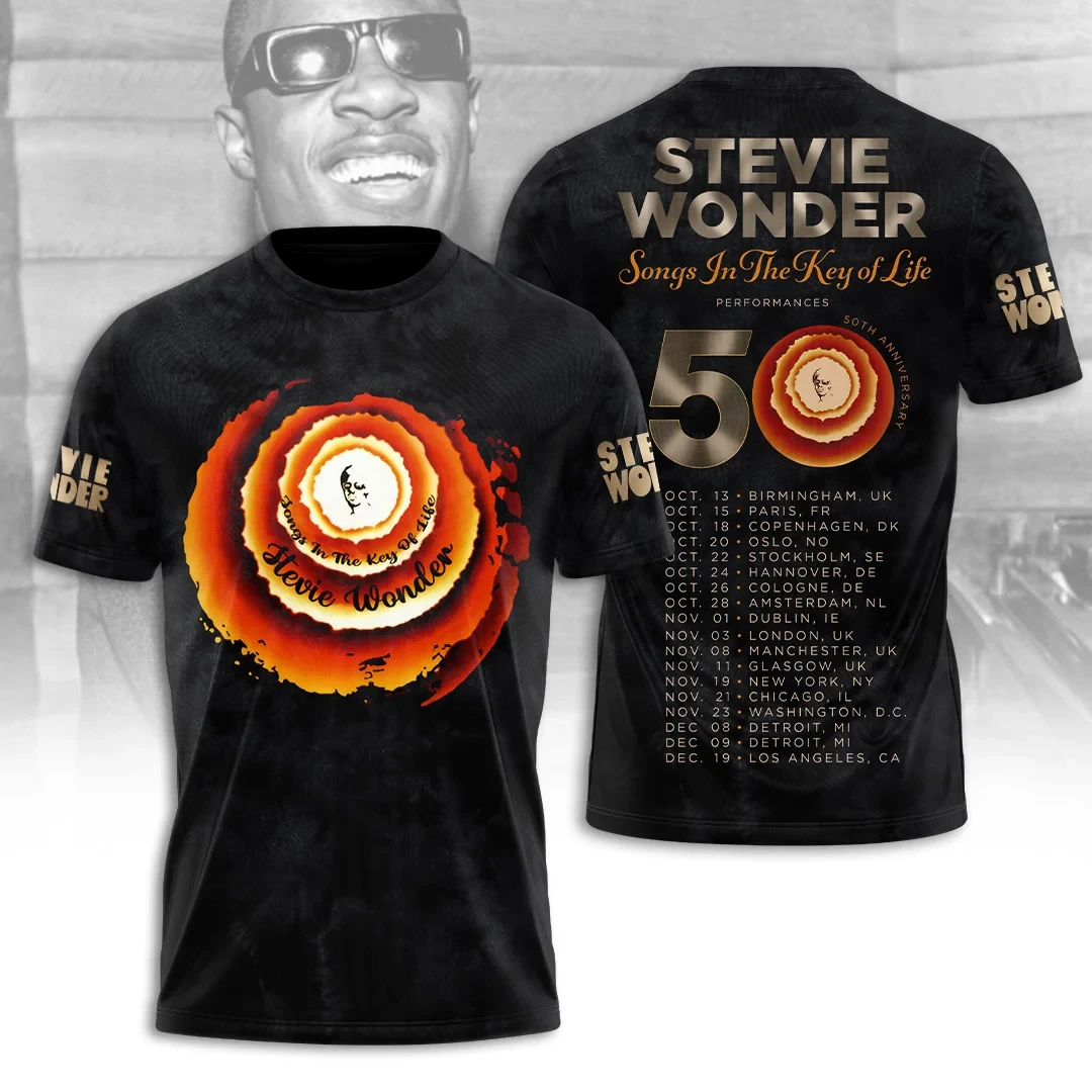Stevie Wonder Songs In The Key Of Life 50Th Anniversary Tour T-Shirt Stevie Wonder Merch Gifts