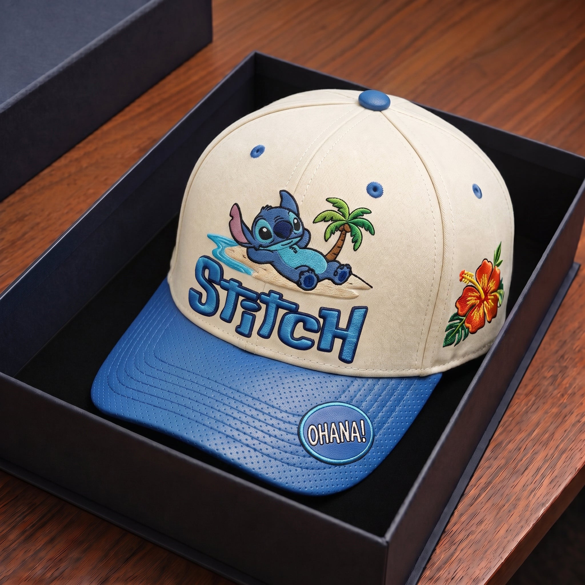 Stitch Tropical Blue Alien Hat Beach Vibes Ohana Style Hat Stitch Merch Gifts For Friends