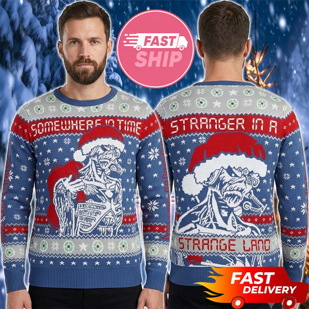 Stranger In A Strange Land Iron Maiden Holiday Christmas Ugly Sweater Iron Maiden Merch Stranger In A Strange Land Iron Maiden Holiday Christmas Ugly Sweater Iron Maiden Merch