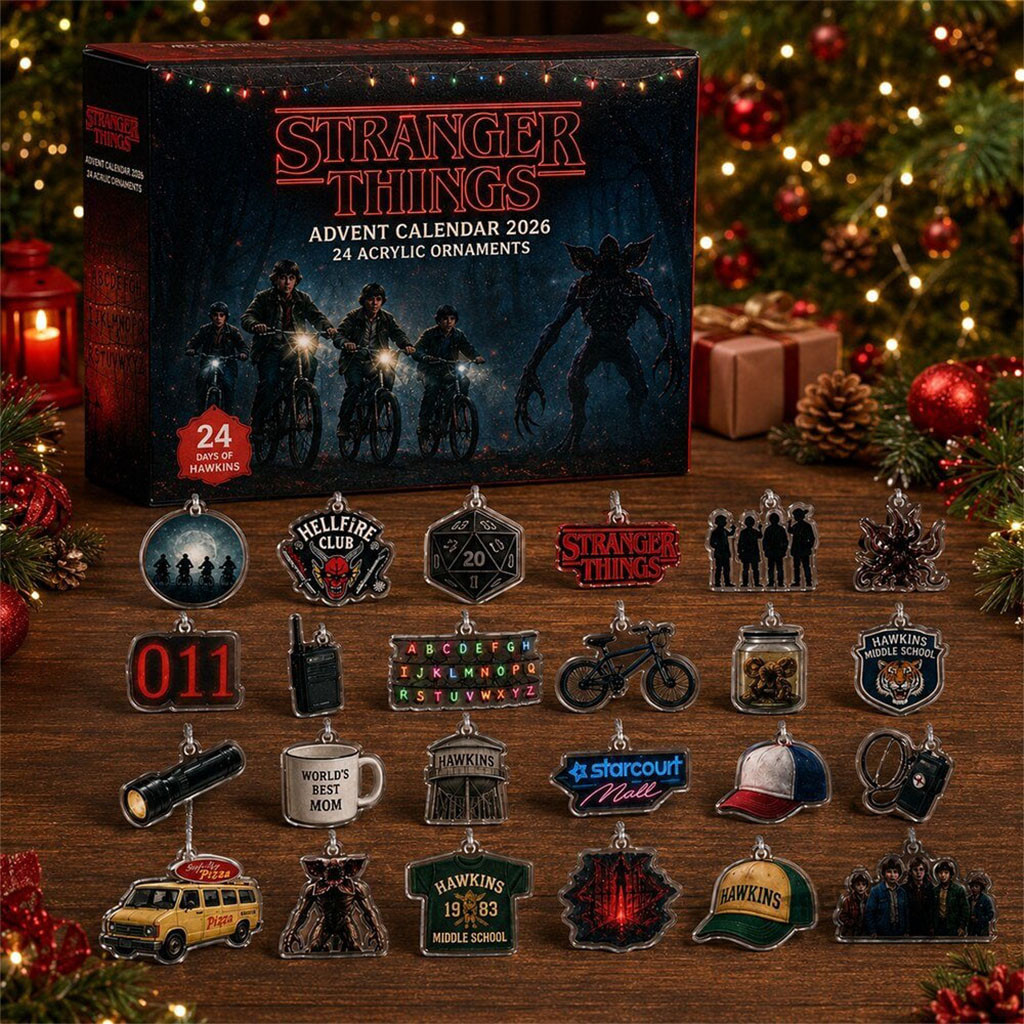 Stranger Things Advent Calendar 2026 24 Acrylic Ornaments Stranger Things Merch Christmas Gifts