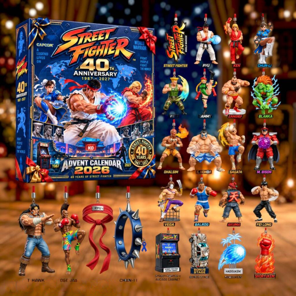Street Fighter 40th Anniversary 2026 Advent Calendar Christmas Ornaments Street Fighter Merch Street Fighter 40th Anniversary 2026 Advent Calendar Christmas Ornaments Street Fighter Merch
