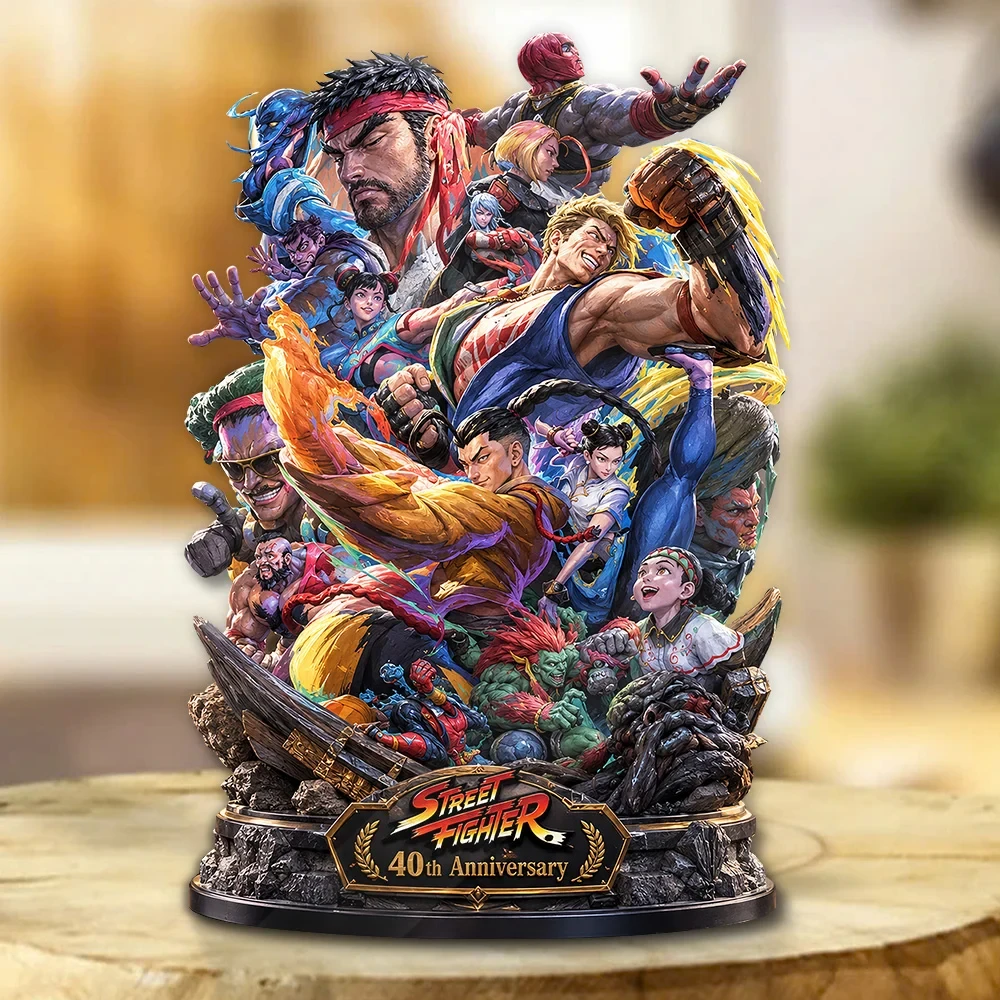 Street Fighter 40th Anniversary Acrylic Plaque Desk Decor Street Fighter Merch 2026