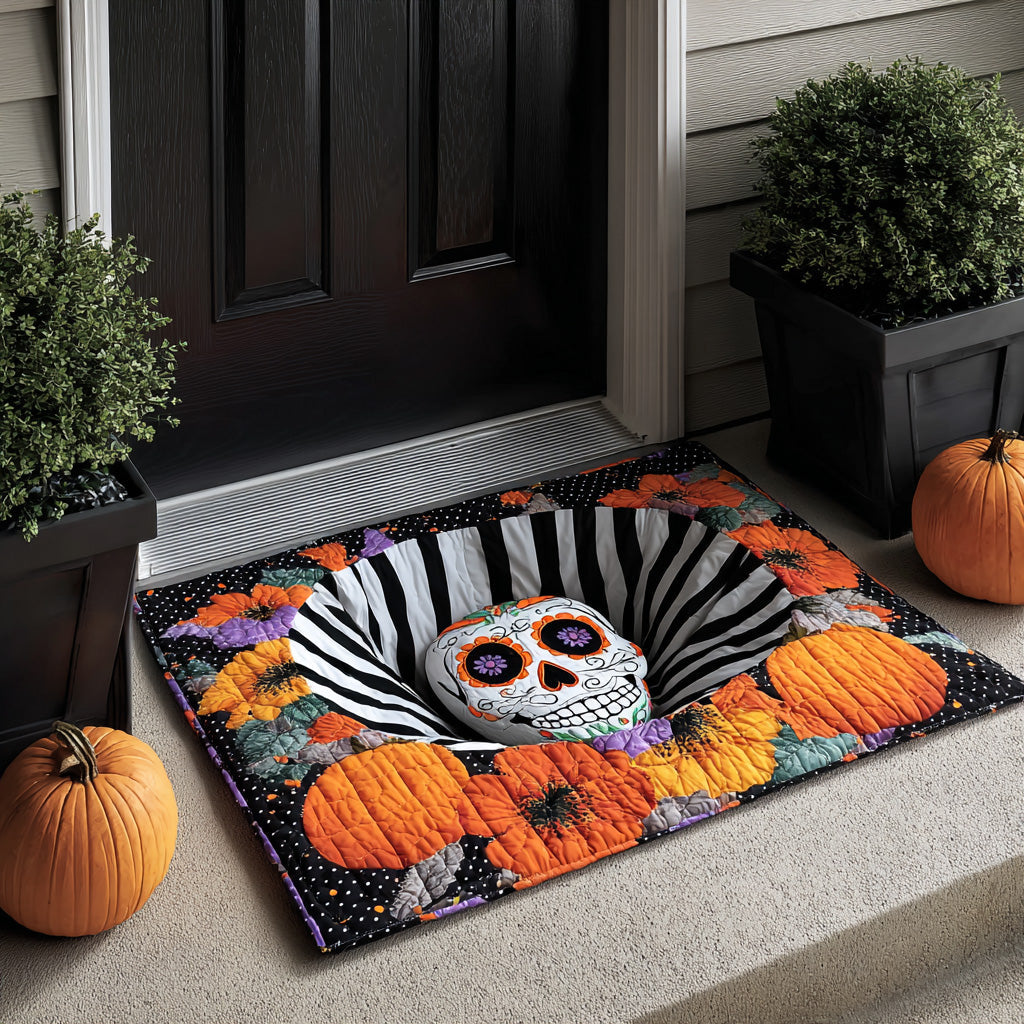 Sugar Skull Sinkhole Doormat Day Of The Dead Doormat Housewarming Gifts For Halloween