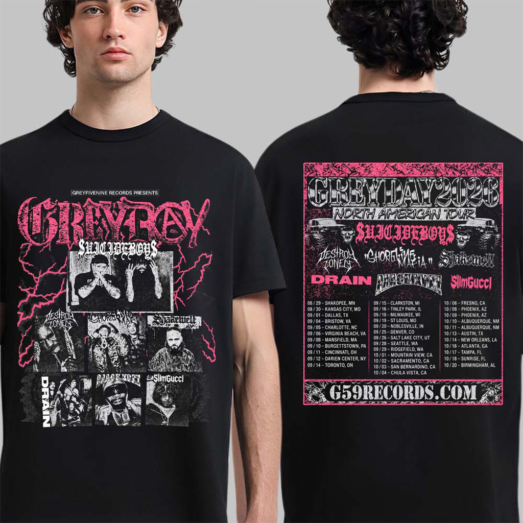 SuicideboyS Greyday 2026 Tour Photo T-Shirt SuicideboyS Merch Gifts For Hip Hop Fan