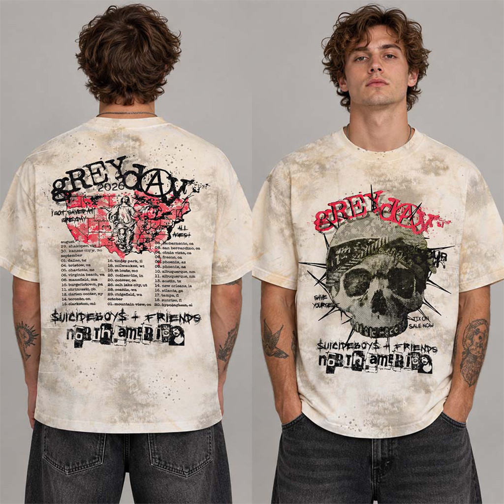 SuicideboyS Greyday 2026 Tour Skull Tie Dye T-Shirt SuicideboyS Merch Gifts For Music Lovers SuicideboyS Greyday 2026 Tour Skull Tie Dye T-Shirt SuicideboyS Merch Gifts For Music Lovers
