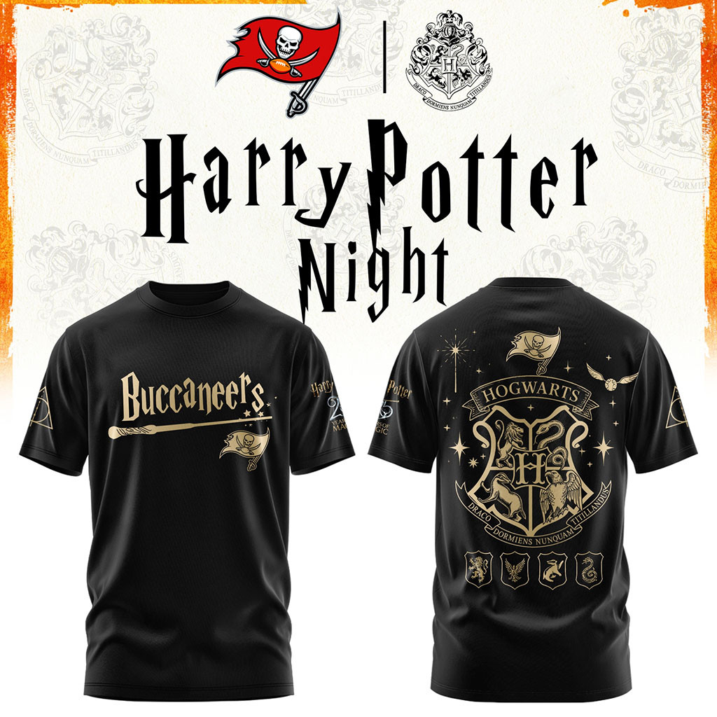Tampa Bay Buccaneers Football Harry Potter 25th Anniversary T-Shirt 2026 Buccaneers Merch Tampa Bay Buccaneers Football Harry Potter 25th Anniversary T-Shirt 2026 Buccaneers Merch