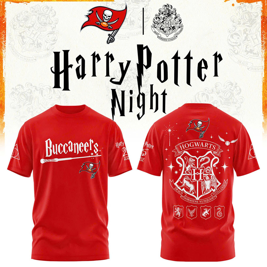 Tampa Bay Buccaneers Harry Potter 25th Anniversary T-Shirt Game Day Merch Gift For Bucs Fans