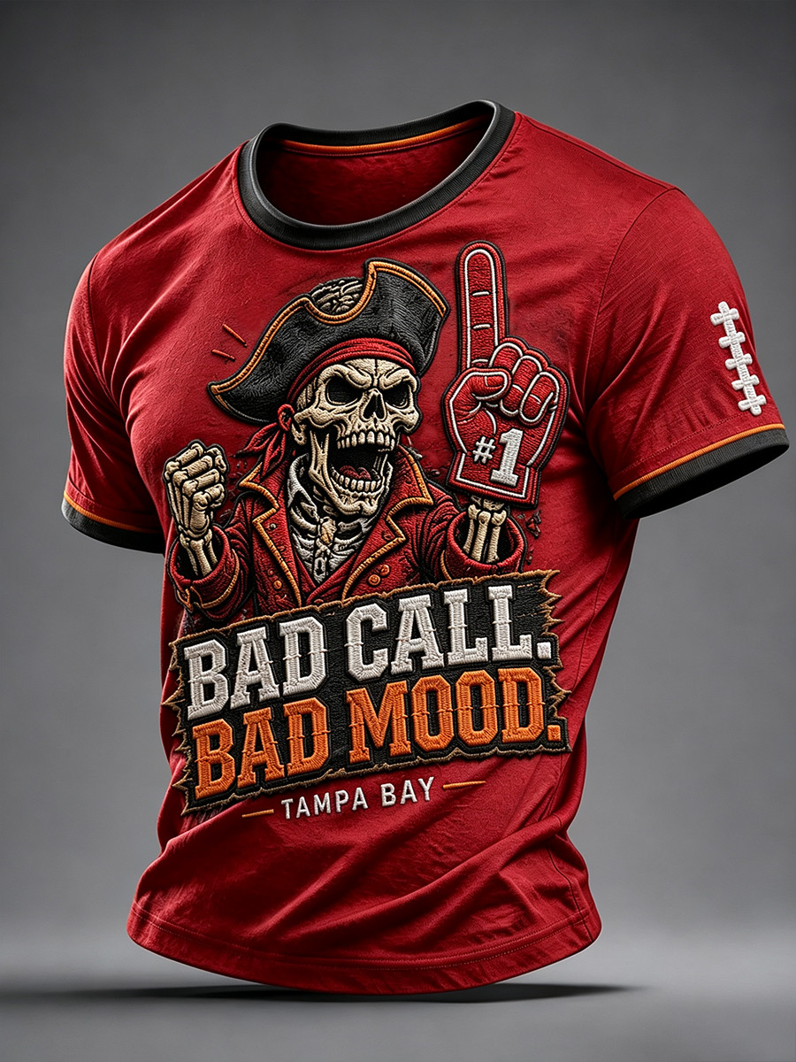 Tampa Bay Buccaneers Merch Bad Call Bad Mood Tampa Bay Football T-Shirt Gifts For Football Fan