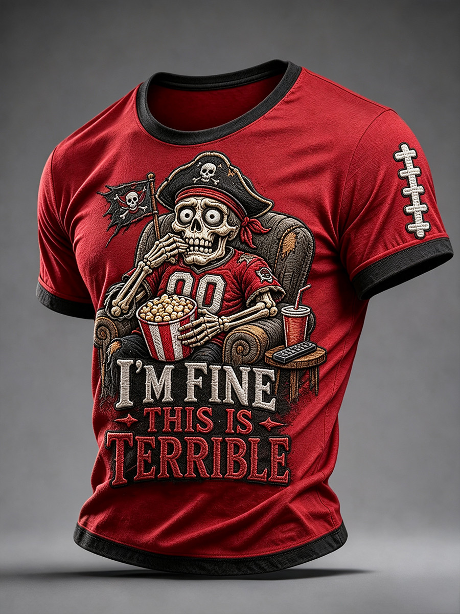 Tampa Bay Buccaneers Merch I'm Fine This Is Terrible Shirt Tampa Bay Football T-Shirt Fan Gear