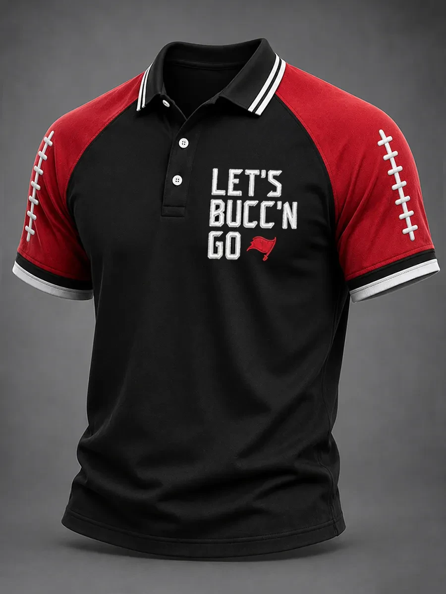 Tampa Bay Buccaneers Merch Let's Bucc'n Go Polo Shirt Tampa Bay Football Apparel Dad Gifts