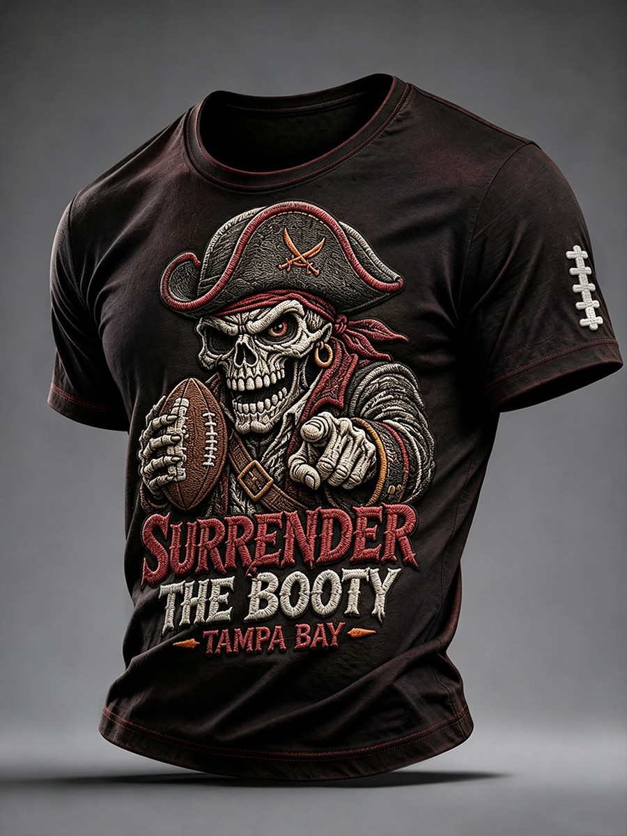 Tampa Bay Buccaneers Merch Surrender The Booty Tampa Bay Football T-Shirt Gifts For Football Fan