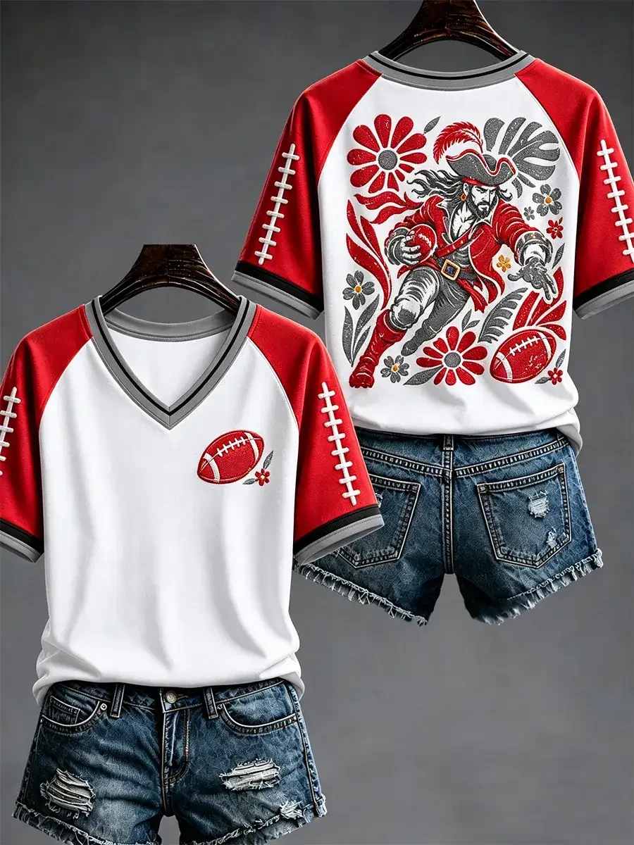 Tampa Bay Buccaneers Merch Tampa Bay Football Game Day V-Neck Shirt Presents For Football Lovers