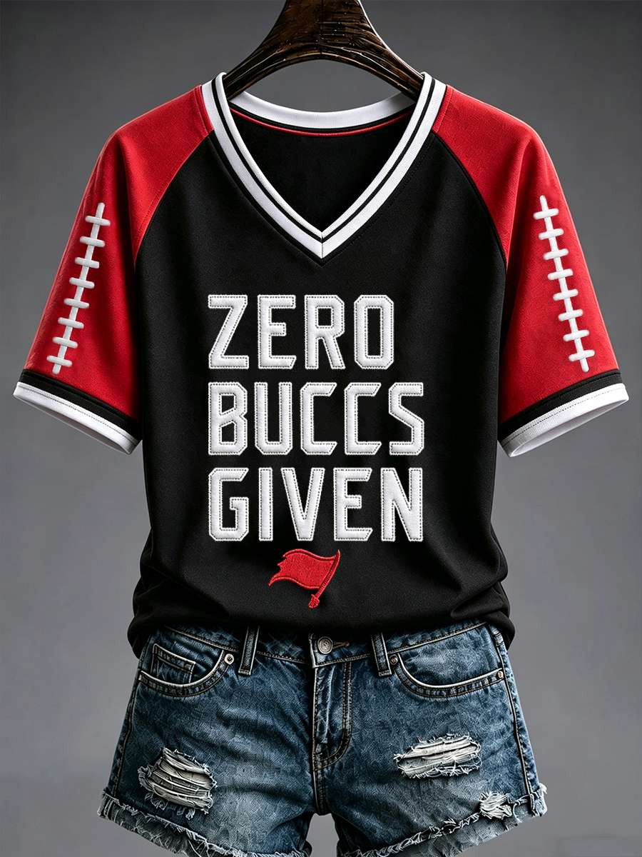 Tampa Bay Buccaneers Merch Zero Buccs Given Tampa Bay Football V-Neck Shirt Game Day Outfit