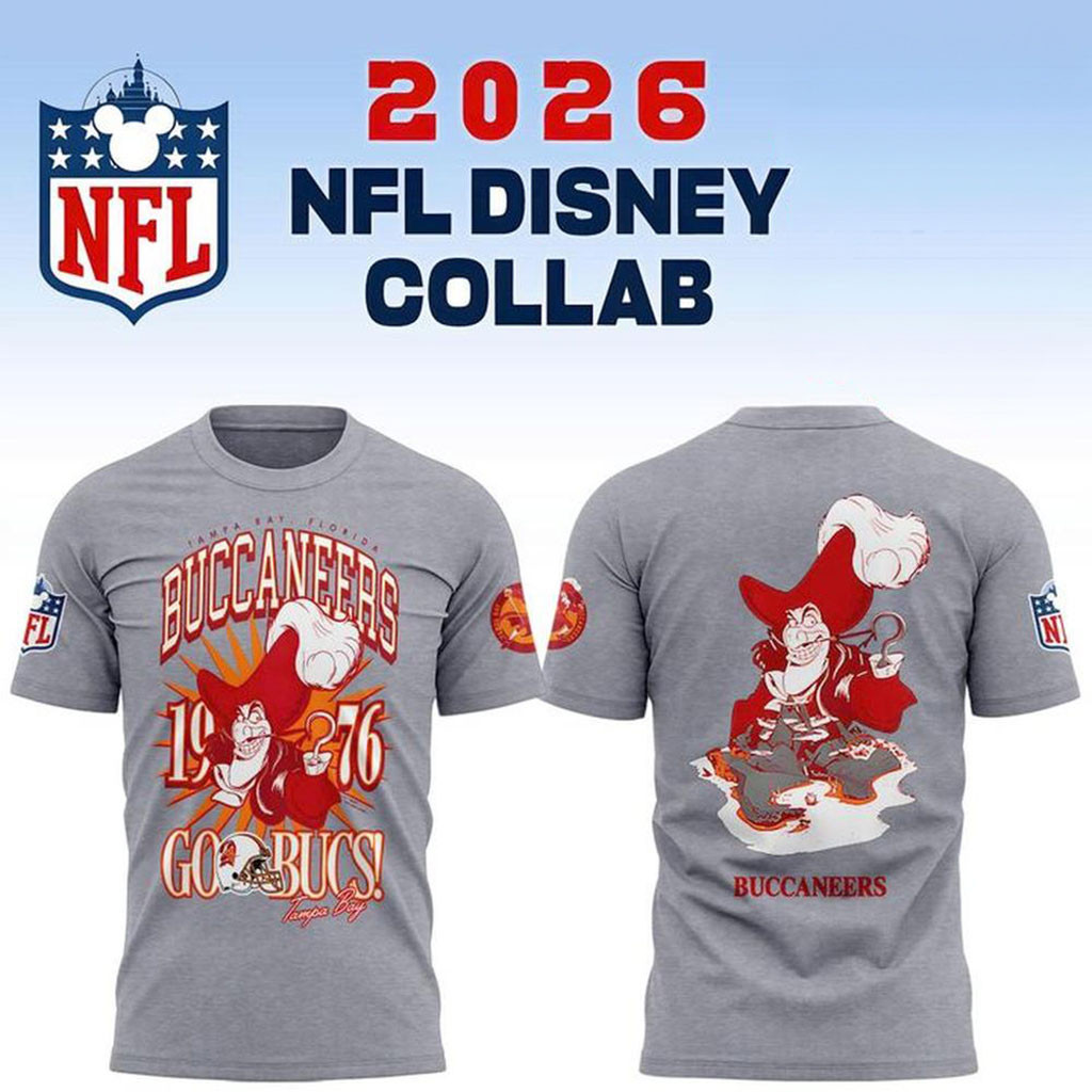 Tampa Bay Buccaneers x Disney Captain Hook T-Shirt Buccaneers Merch Gifts For Football Fan
