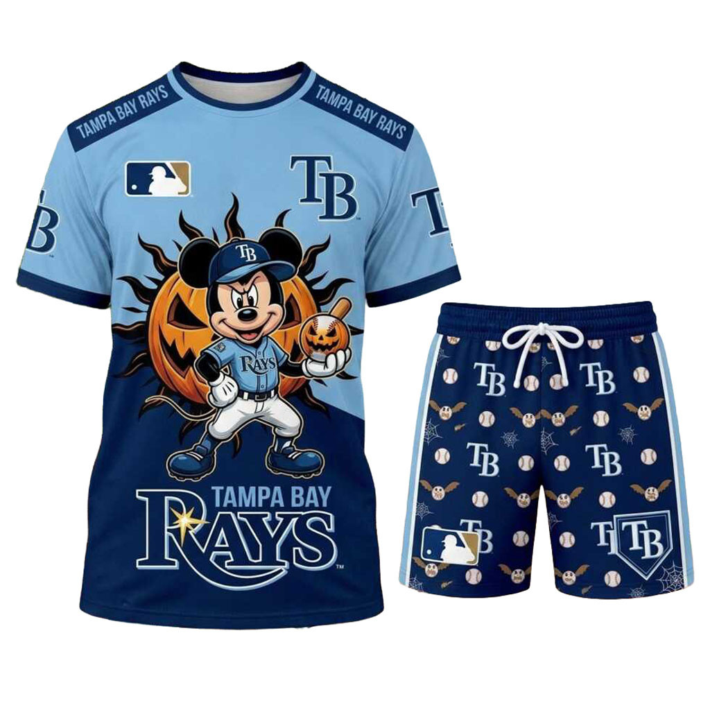 Tampa Bay Rays Mickey Mouse Pumpkin Halloween Shirt And Shorts Rays Merch Baseball Fan Gifts Tampa Bay Rays Mickey Mouse Pumpkin Halloween Shirt And Shorts Rays Merch Baseball Fan Gifts
