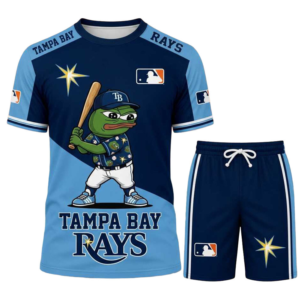Tampa Bay Rays Pepe The Frog Shirt And Shorts Set Rays Merch Best Gift For Baseball Lovers Tampa Bay Rays Pepe The Frog Shirt And Shorts Set Rays Merch Best Gift For Baseball Lovers